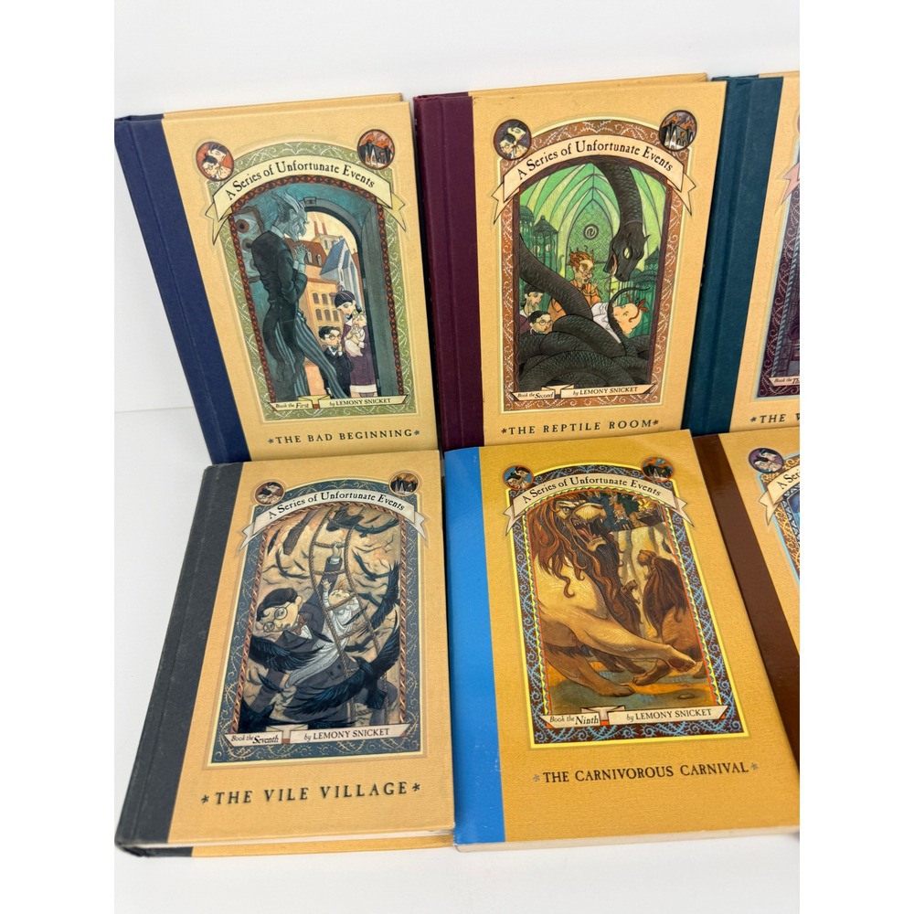 Lemony Snicket A Series of Unfortunate Events 8 Book Hardcover Lot Mixed Set - Picture 3 of 8